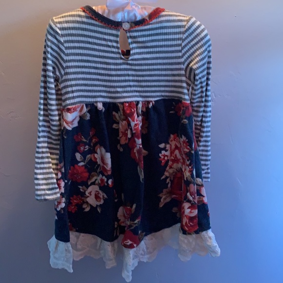 Bonnie Jean Striped and Floral 3T Dress - Picture 4 of 4